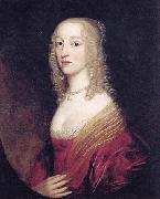Gerard van Honthorst Portrait of Luise Hollandine, in fact Louise Maria, Pfalzgrafin bei Rhein oil on canvas